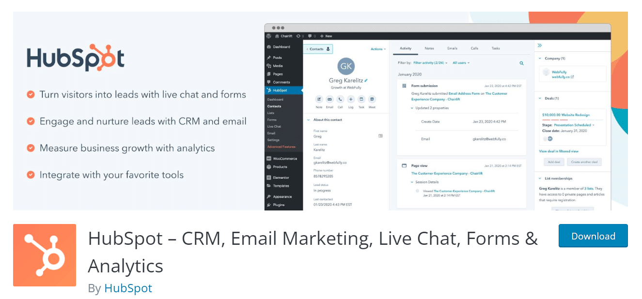WordPress CRM Integration WordPress CRM Integration